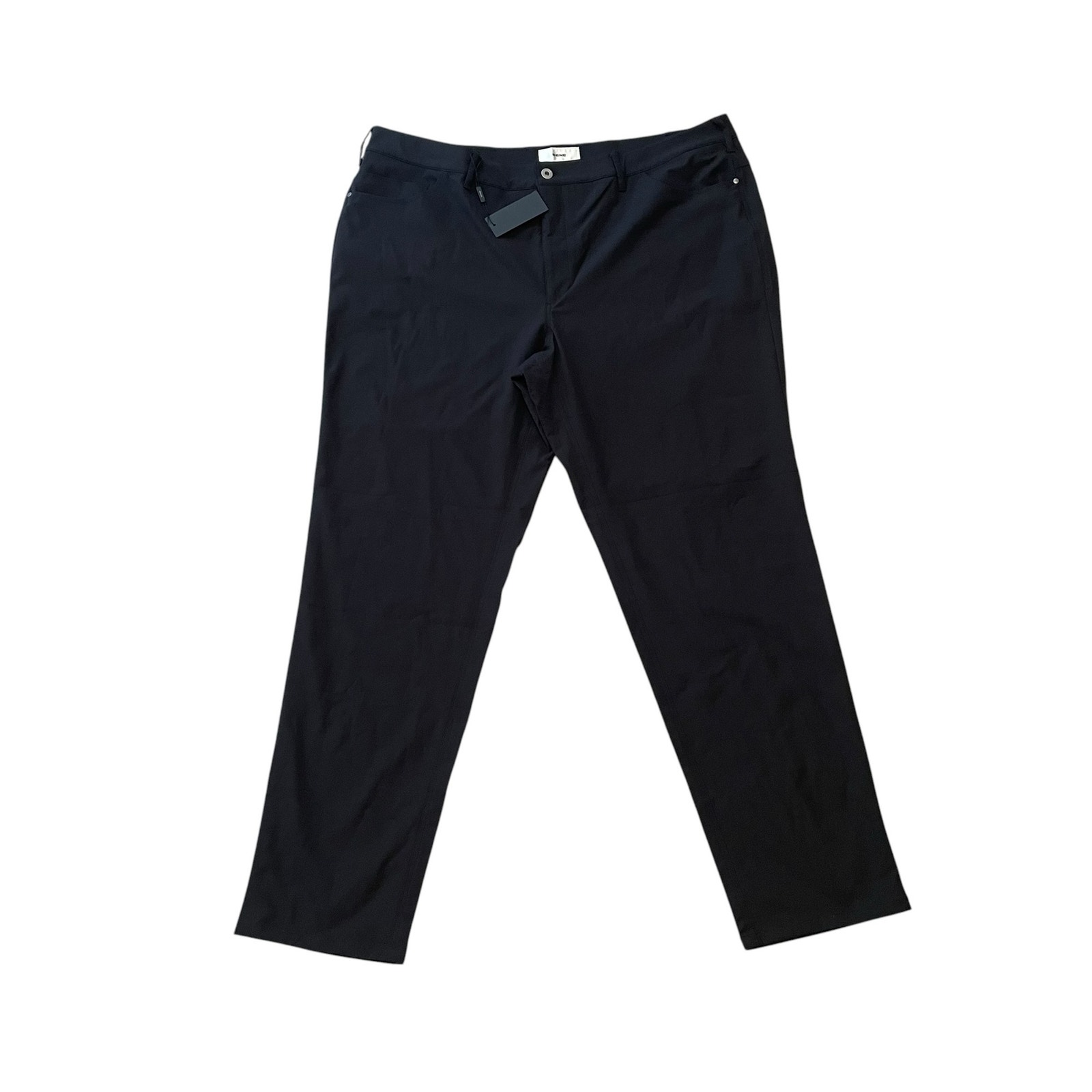 Sene Men’s Dress Work Pants Straight Leg Black New Size 42x32